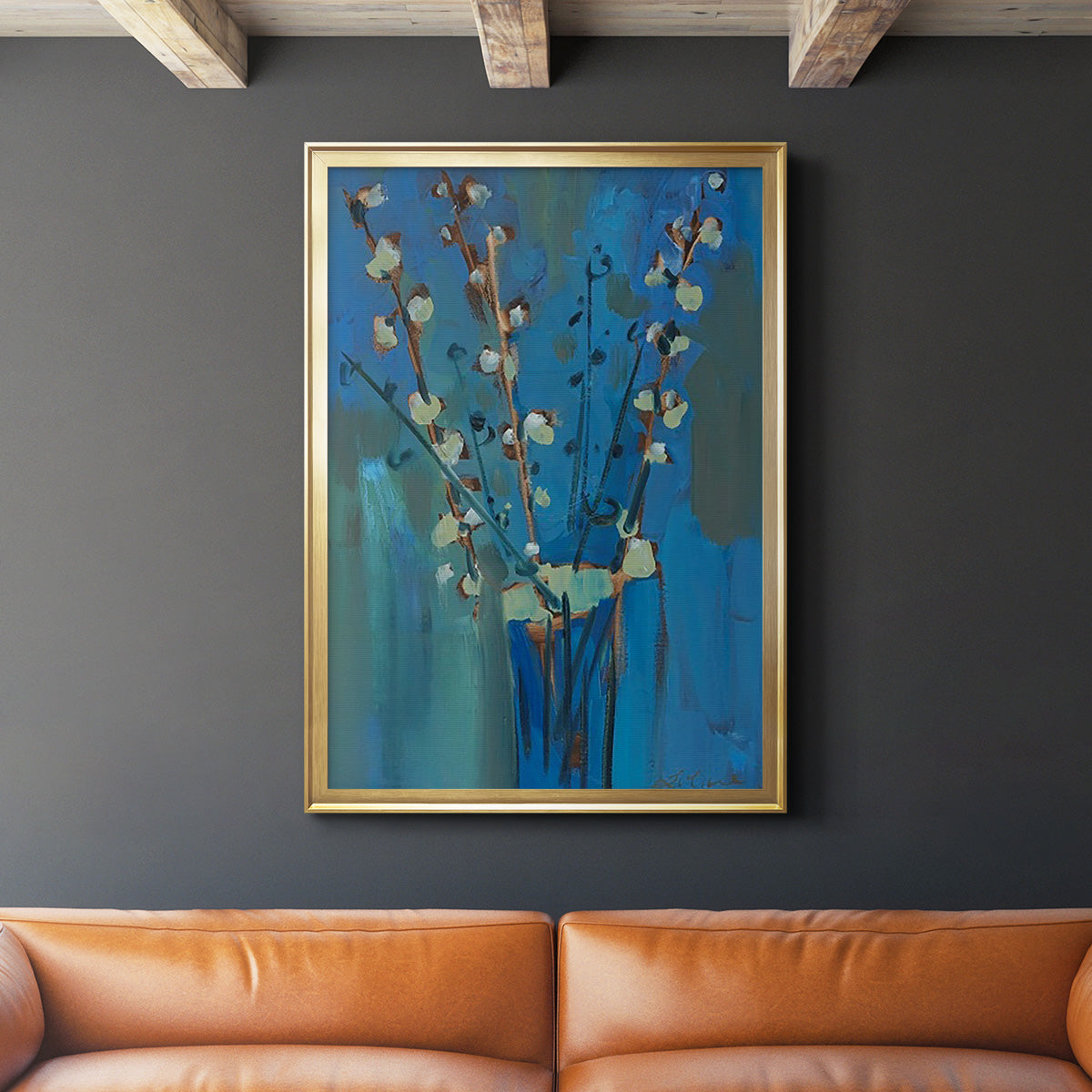 Winter Willow II - Modern Framed Canvas Print