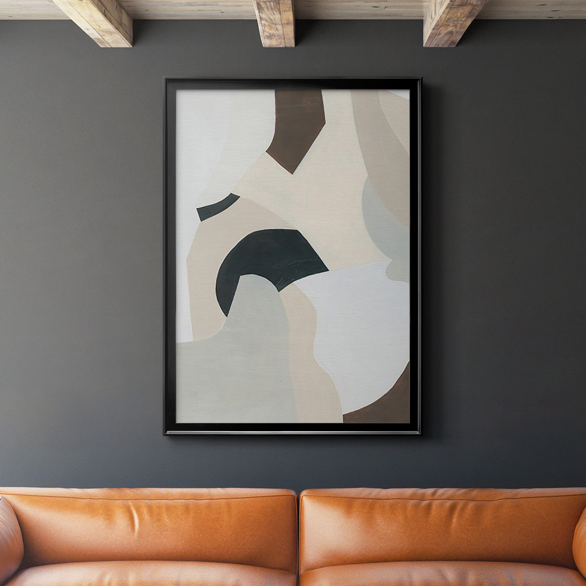 Shifting Neutrals I - Modern Framed Canvas Print