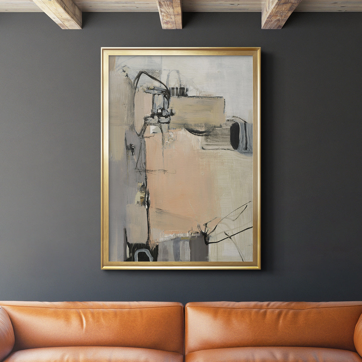 Sandstone - Modern Framed Canvas Print