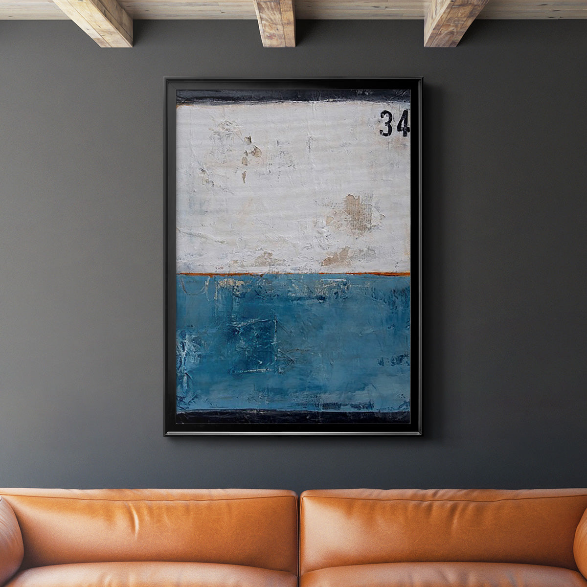 Take 34 - Modern Framed Canvas Print