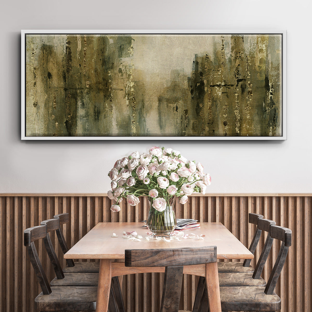 Gold City Shine - Floater Framed Canvas Print