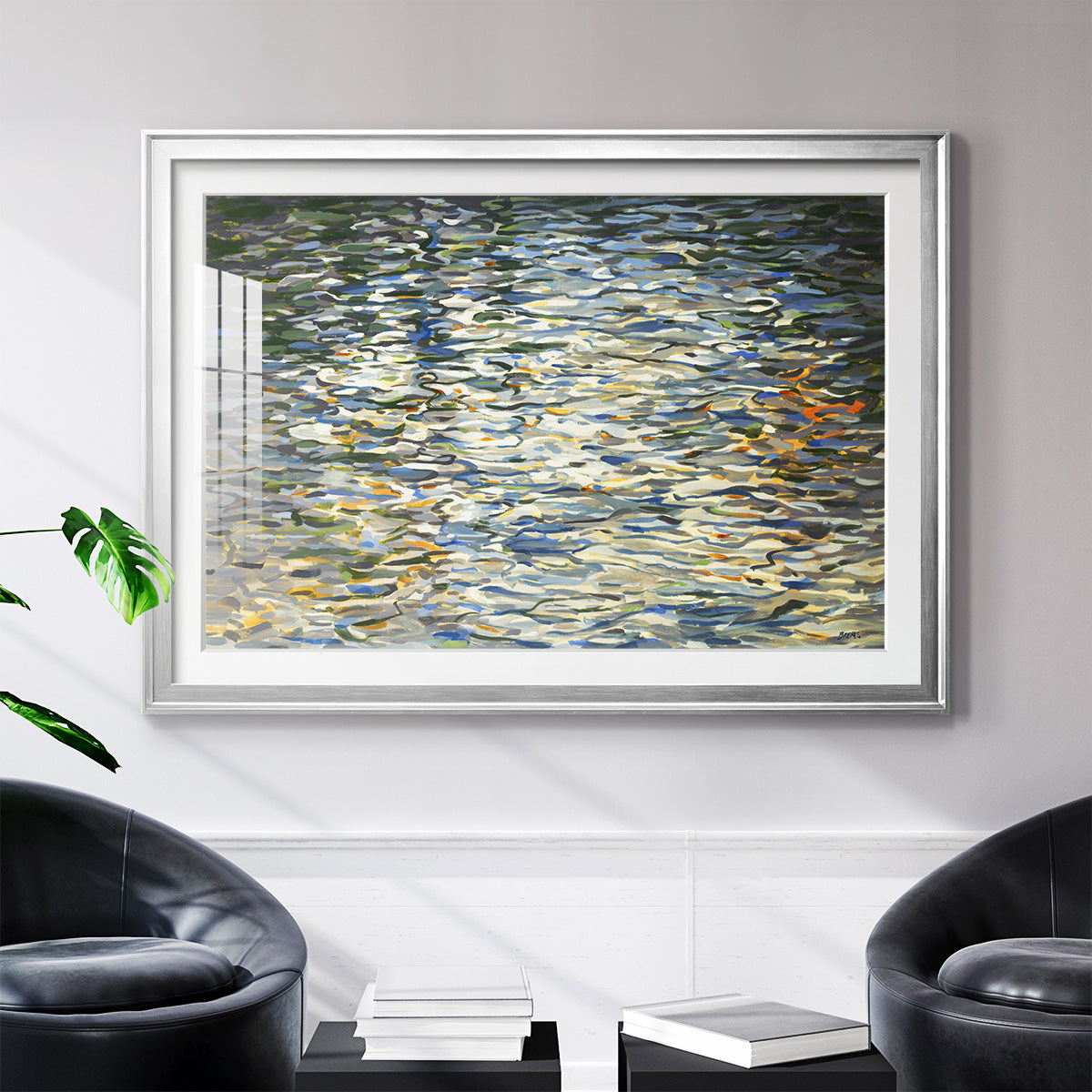 Water Reflections - Modern Framed Art Print