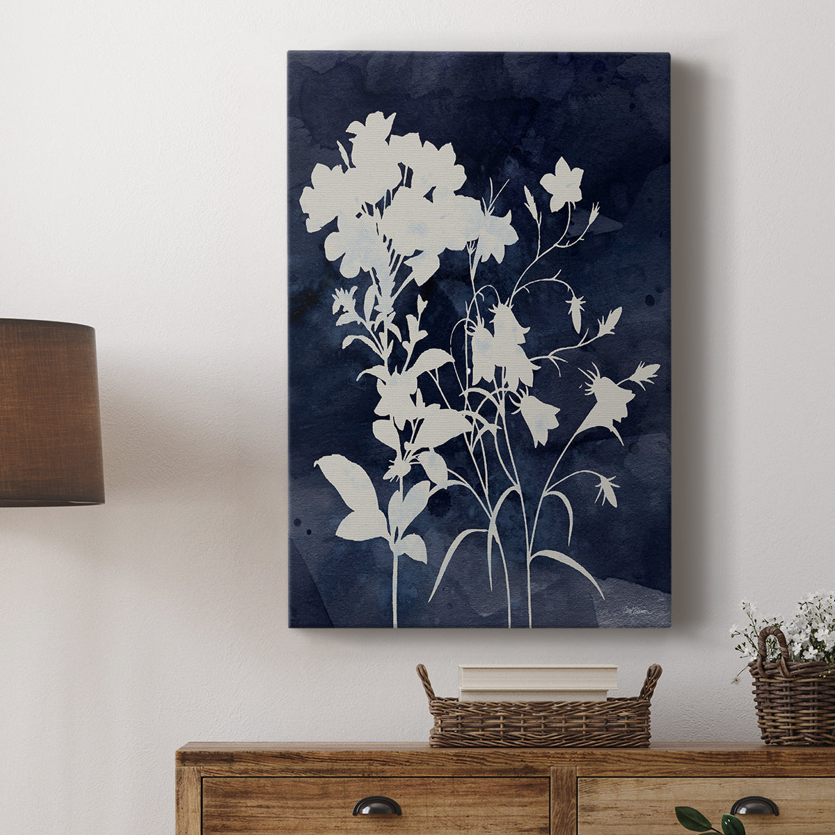 Indigo Botanical II Revisited - Canvas Art Print