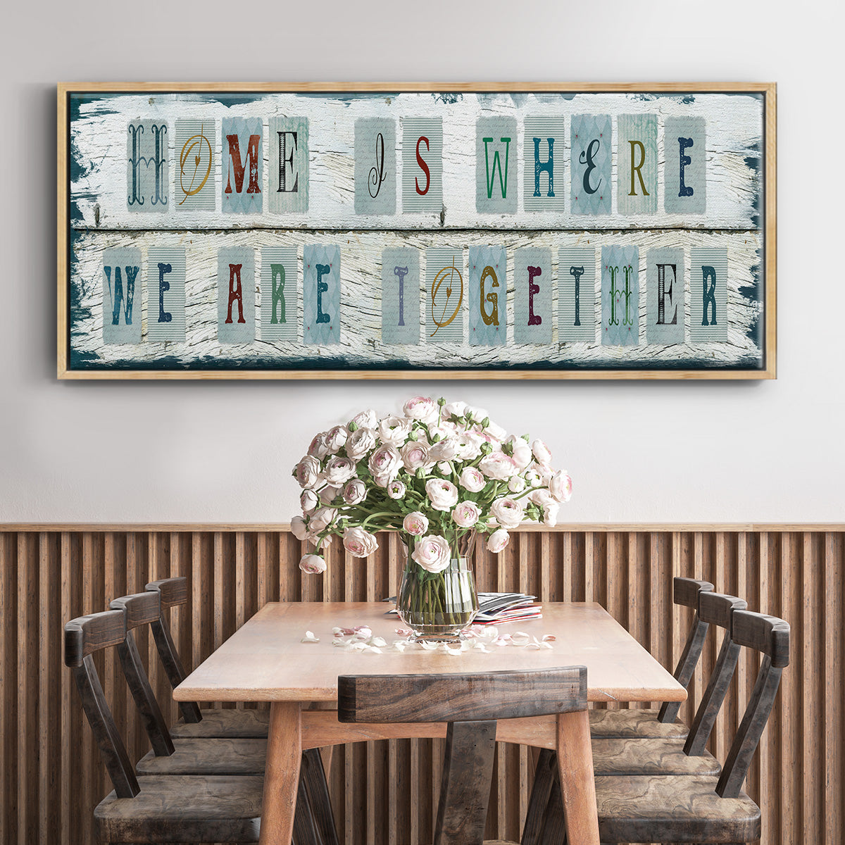 We Are Together - Floater Framed Canvas Print