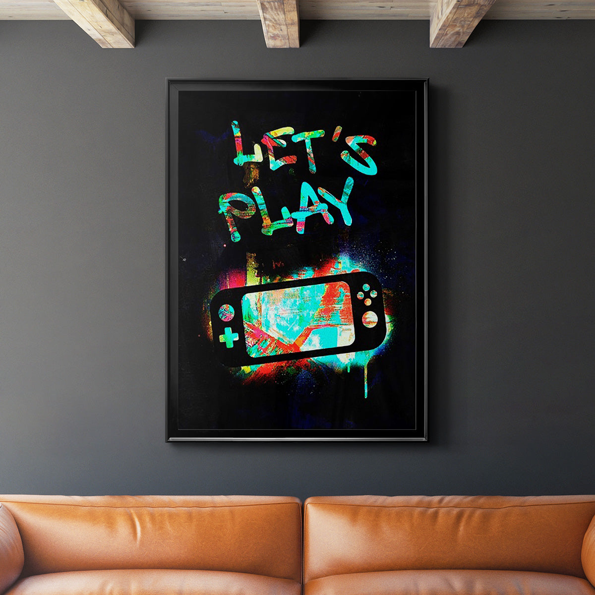 Gamer Tag III - Modern Framed Canvas Print