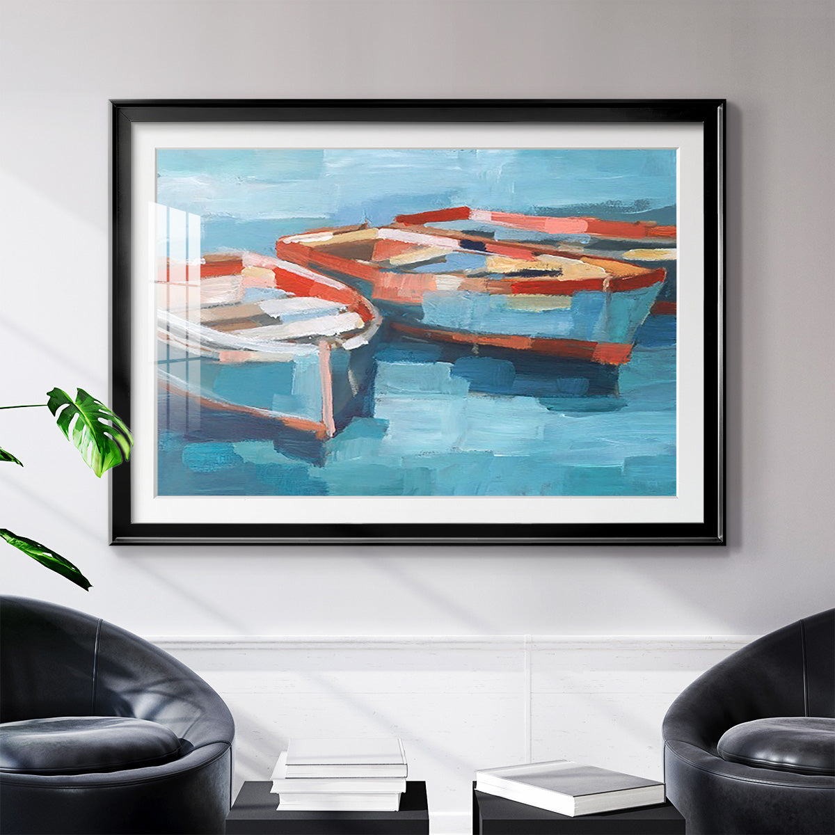 Primary Boats II - Modern Framed Art Print