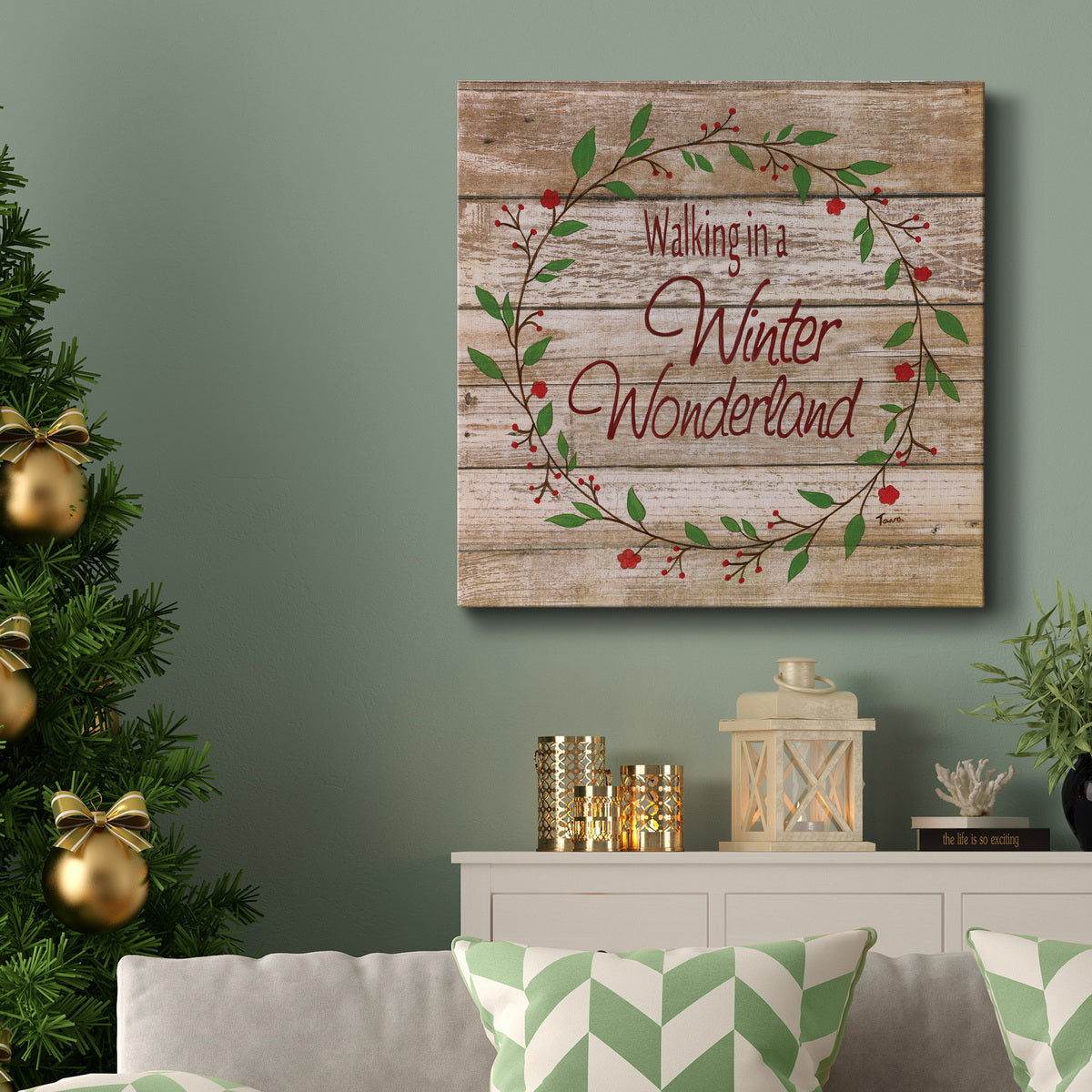 Winter Wonderland Wreath-Premium Gallery Wrapped Canvas - Ready to Hang