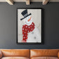 Festive Snowman I - Modern Framed Canvas Print