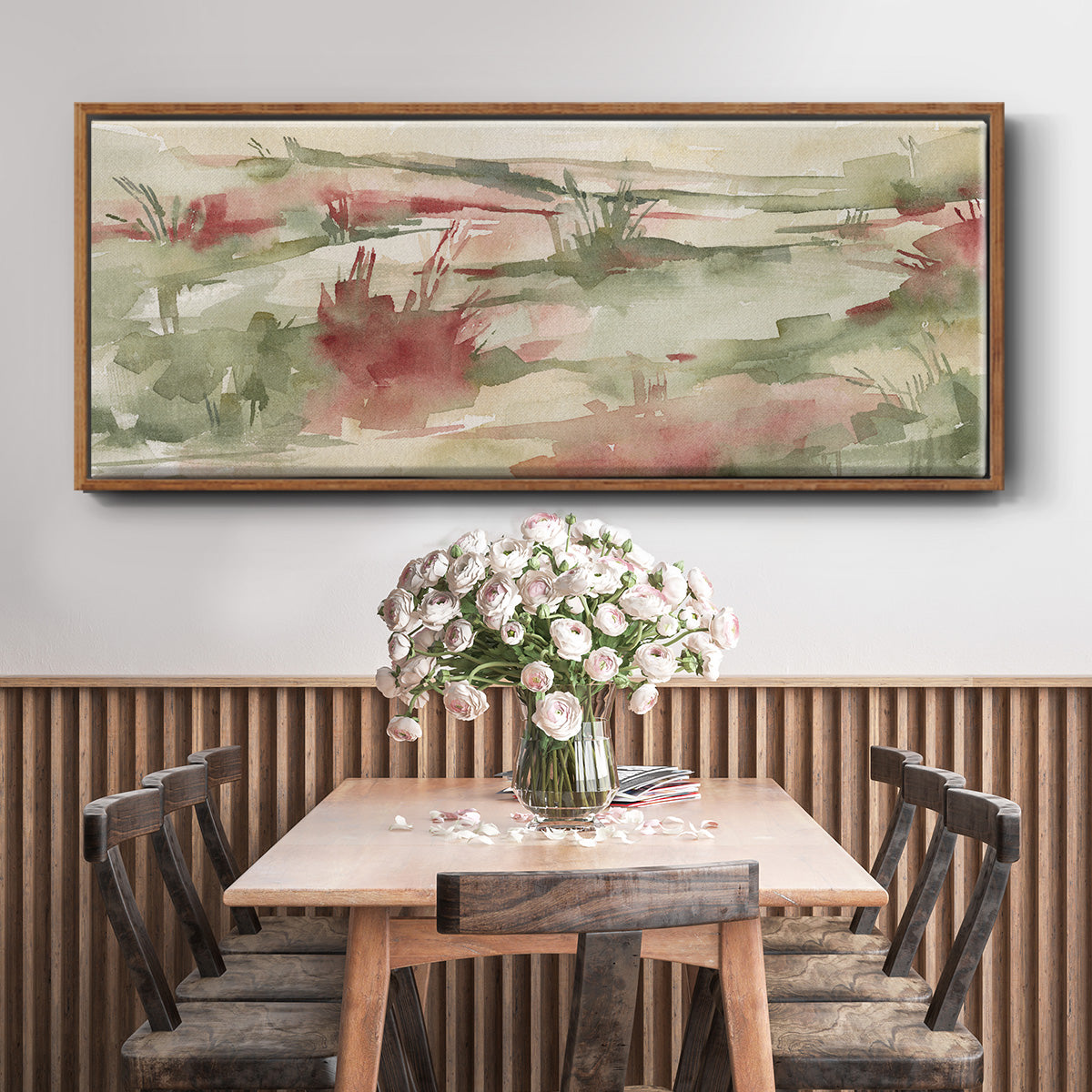 Rust Grasslands II - Floater Framed Canvas Print