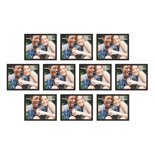 Set of 10 Restickable Custom Framed Photos - 10" x 8"