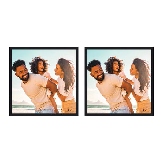 Set of 2 Restickable Custom Framed Photos - 12" x 12"