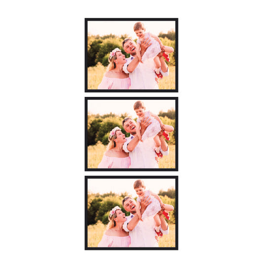 Set of 3 Restickable Custom Framed Photos - 14" x 11"