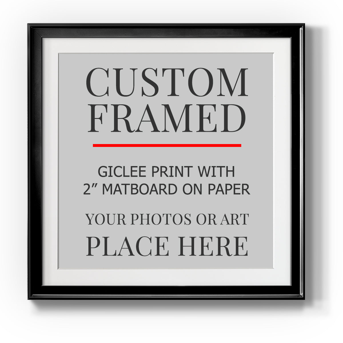 Square Custom Classic Frames - Gallery Wrapped Canvas or Prints