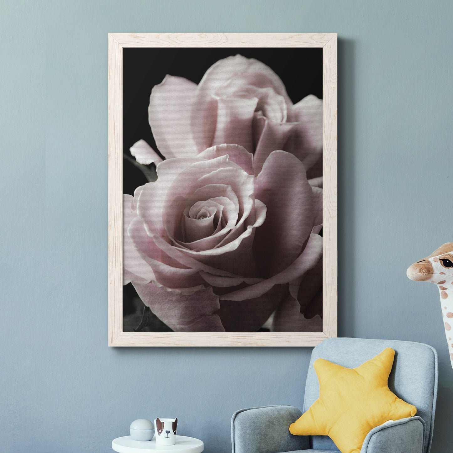 Rose Noir II - Barnwood Framed Canvas Print