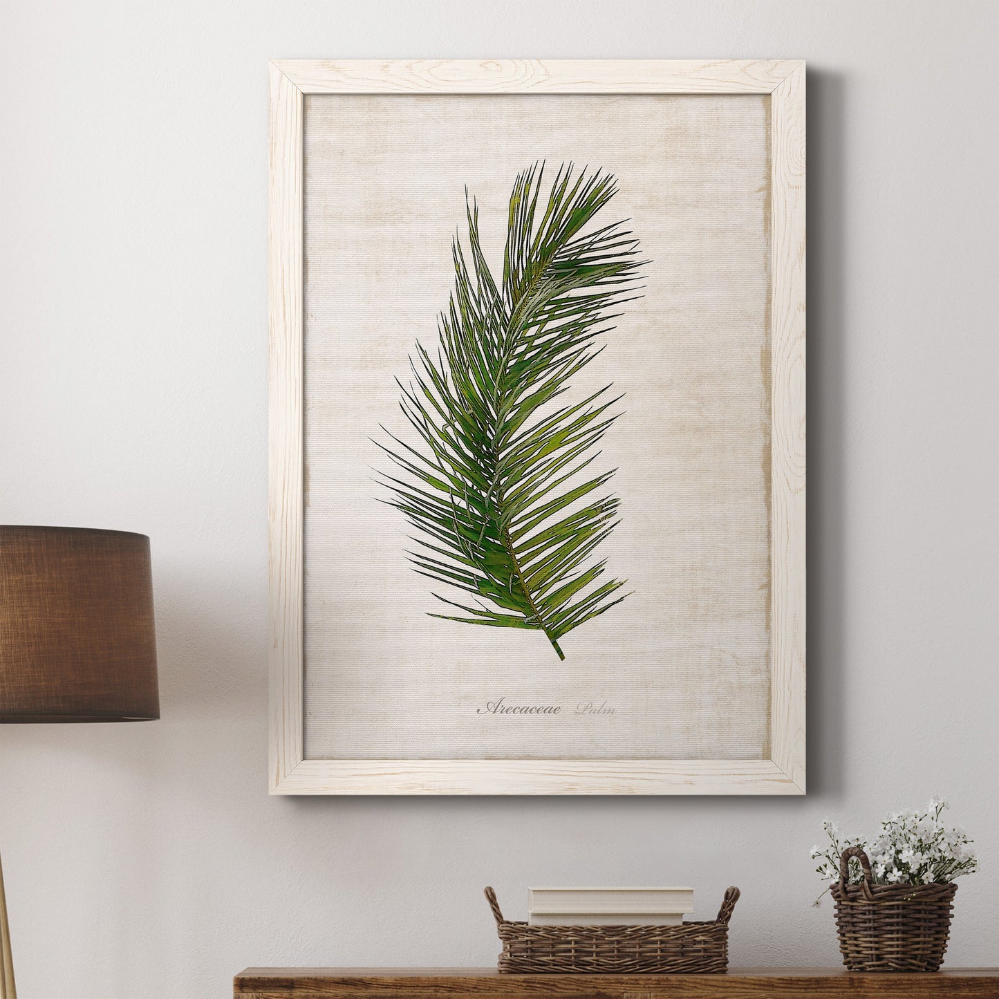 Palm Botanical II - Barnwood Framed Canvas Print