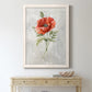 Linen Poppy - Barnwood Framed Canvas Print