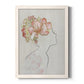 Fashion Floral Silhouette I - Barnwood Framed Canvas Print