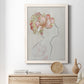 Fashion Floral Silhouette I - Barnwood Framed Canvas Print