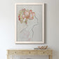 Fashion Floral Silhouette I - Barnwood Framed Canvas Print