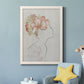 Fashion Floral Silhouette I - Barnwood Framed Canvas Print