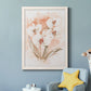 White and Coral Orchid I - Barnwood Framed Canvas Print