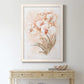 White and Coral Orchid II - Barnwood Framed Canvas Print