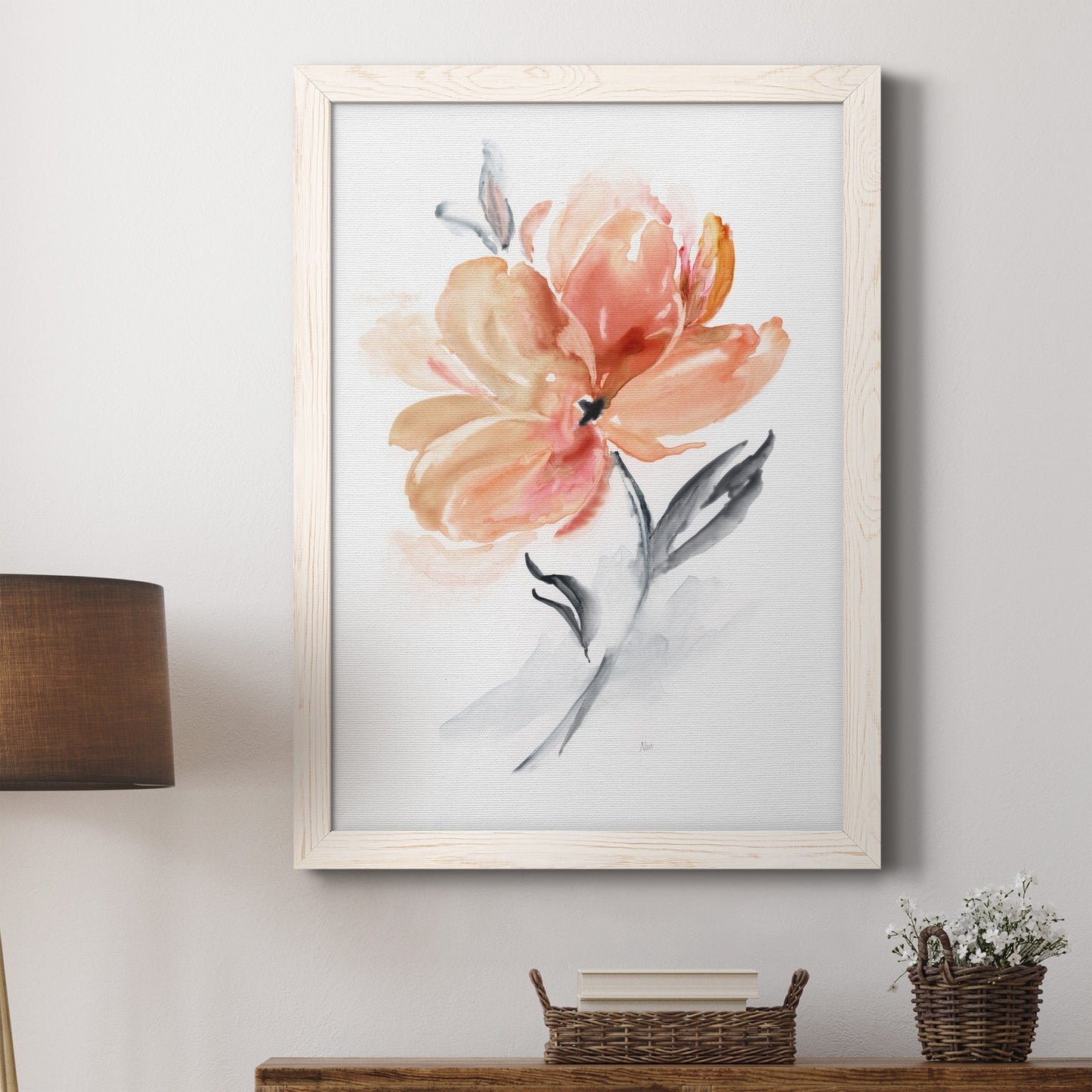 Soft Sensation II - Barnwood Framed Canvas Print