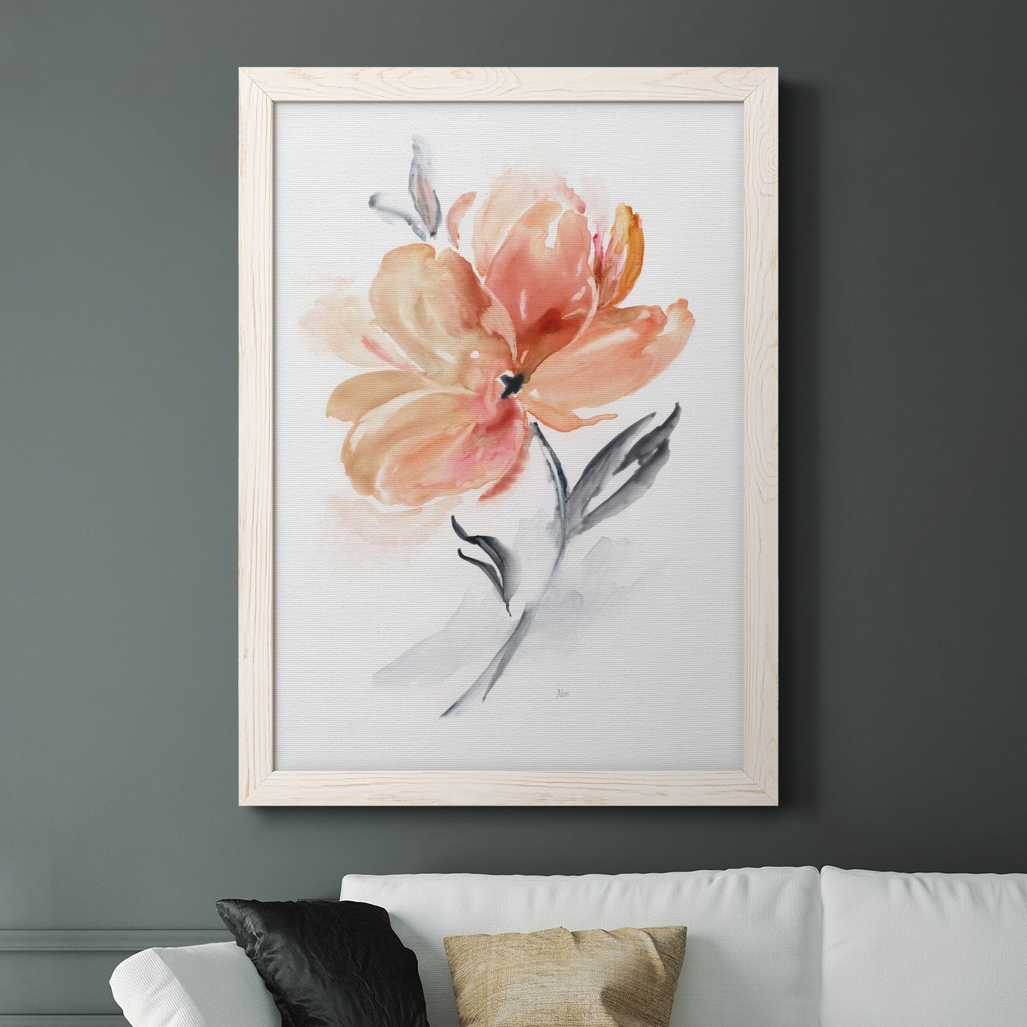 Soft Sensation II - Barnwood Framed Canvas Print