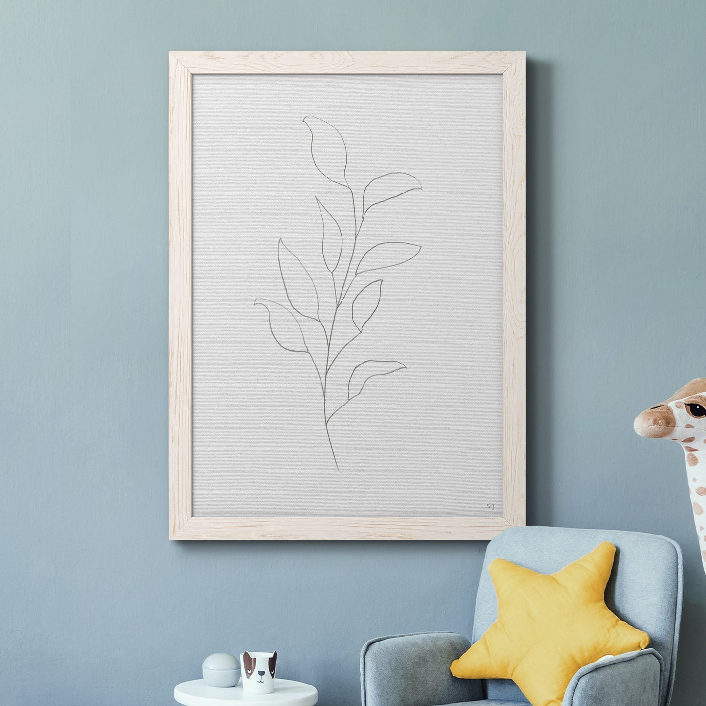 Botanical Gesture VI - Barnwood Framed Canvas Print