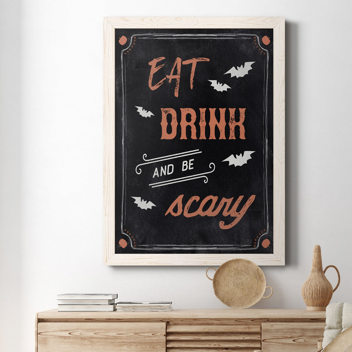 Be Scary - Barnwood Framed Canvas Print