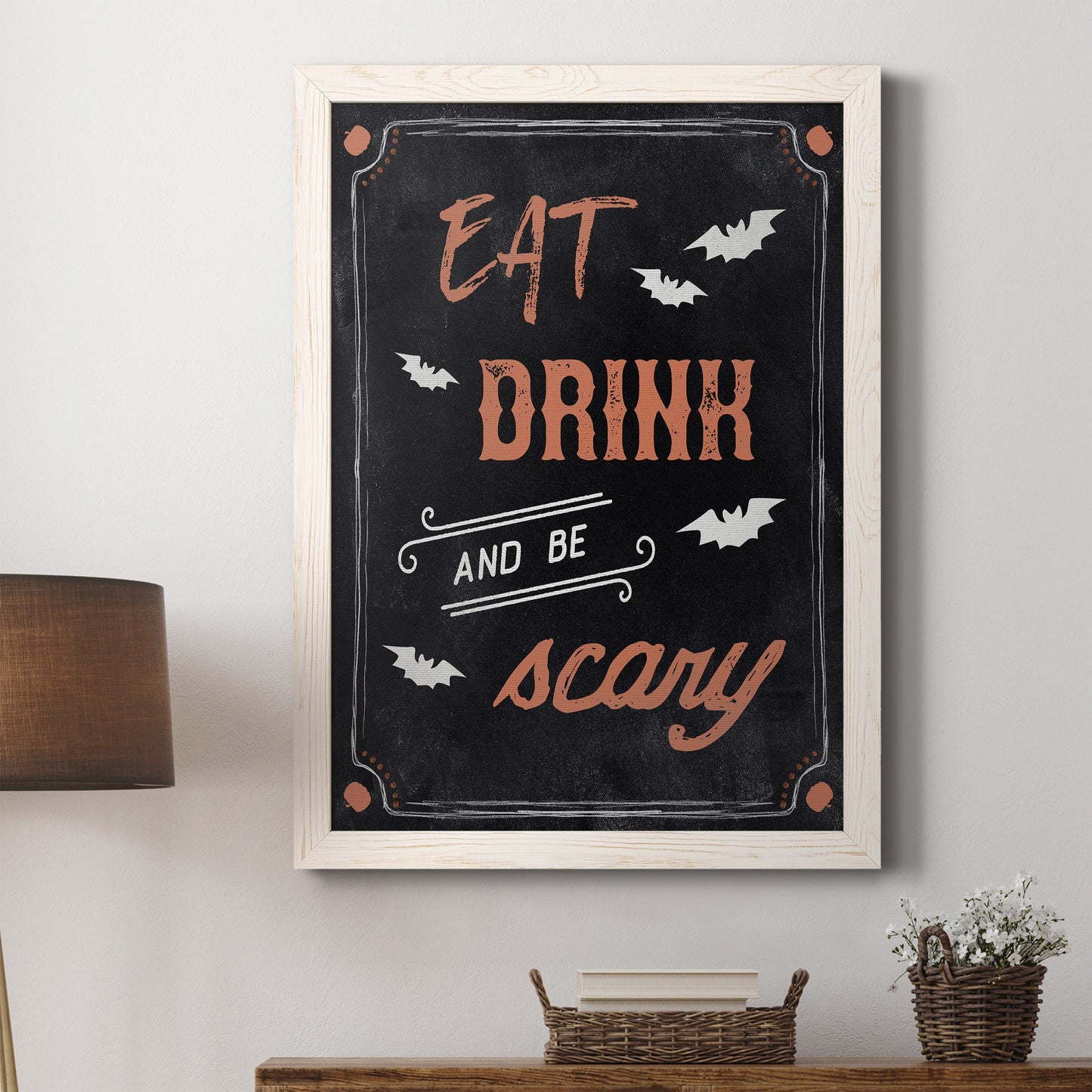 Be Scary - Barnwood Framed Canvas Print