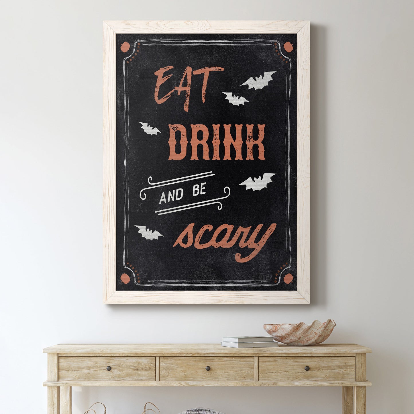 Be Scary - Barnwood Framed Canvas Print