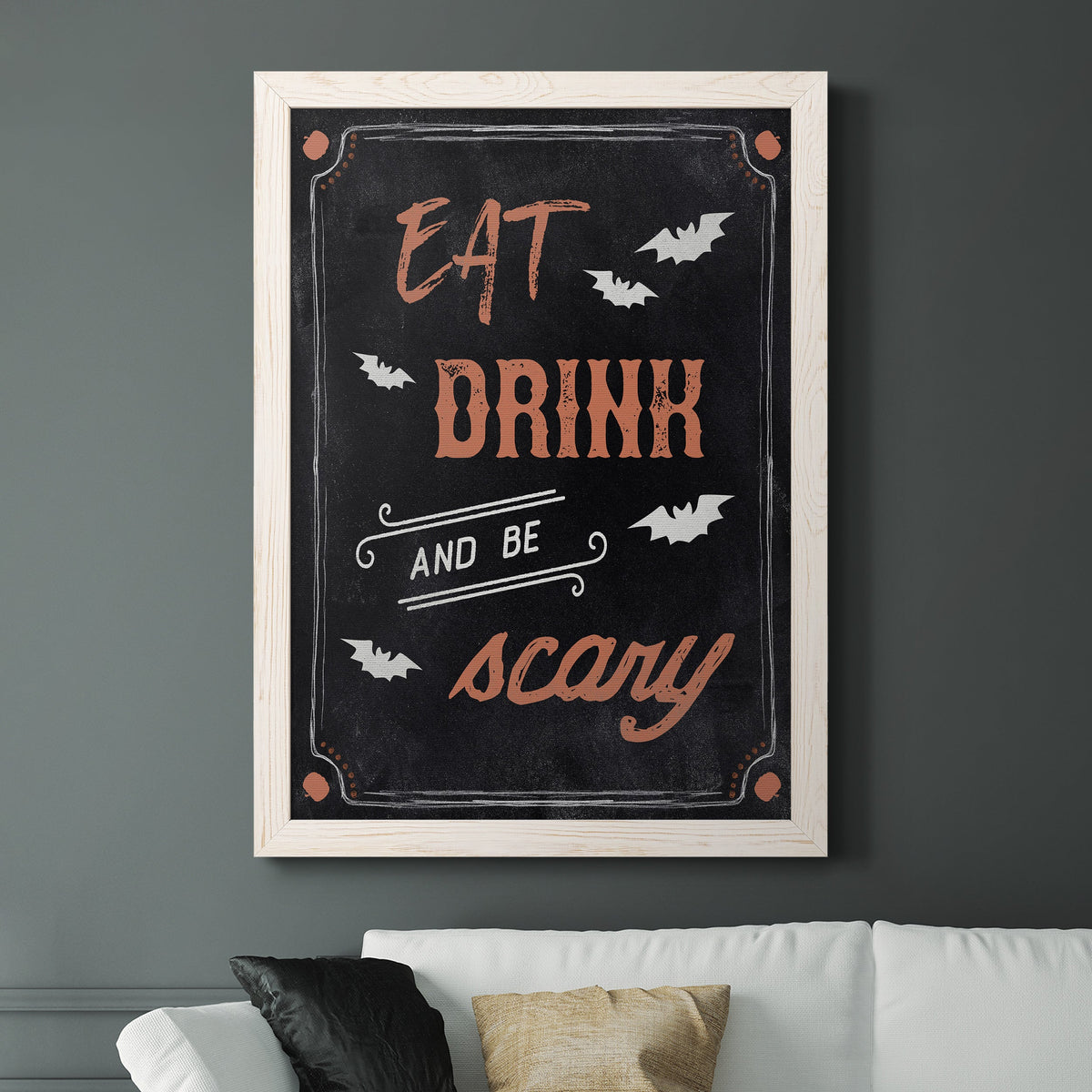 Be Scary - Barnwood Framed Canvas Print