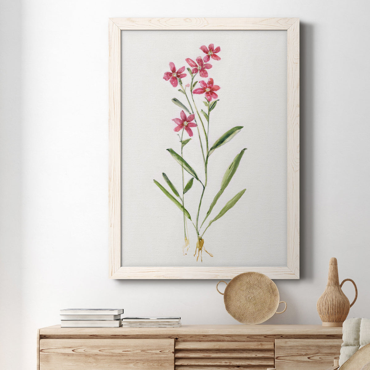Delicate Pink II - Barnwood Framed Canvas Print