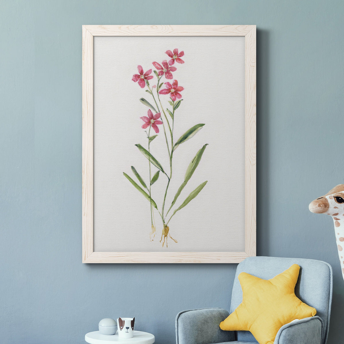 Delicate Pink II - Barnwood Framed Canvas Print