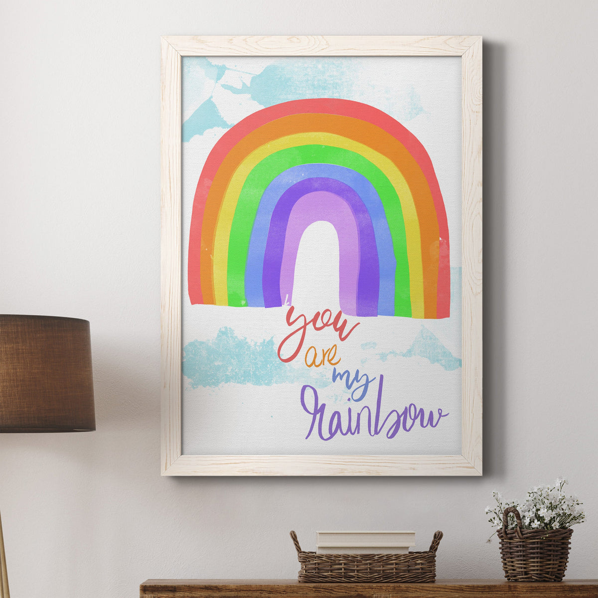 You Are My Rainbow - Barnwood Framed Canvas Print