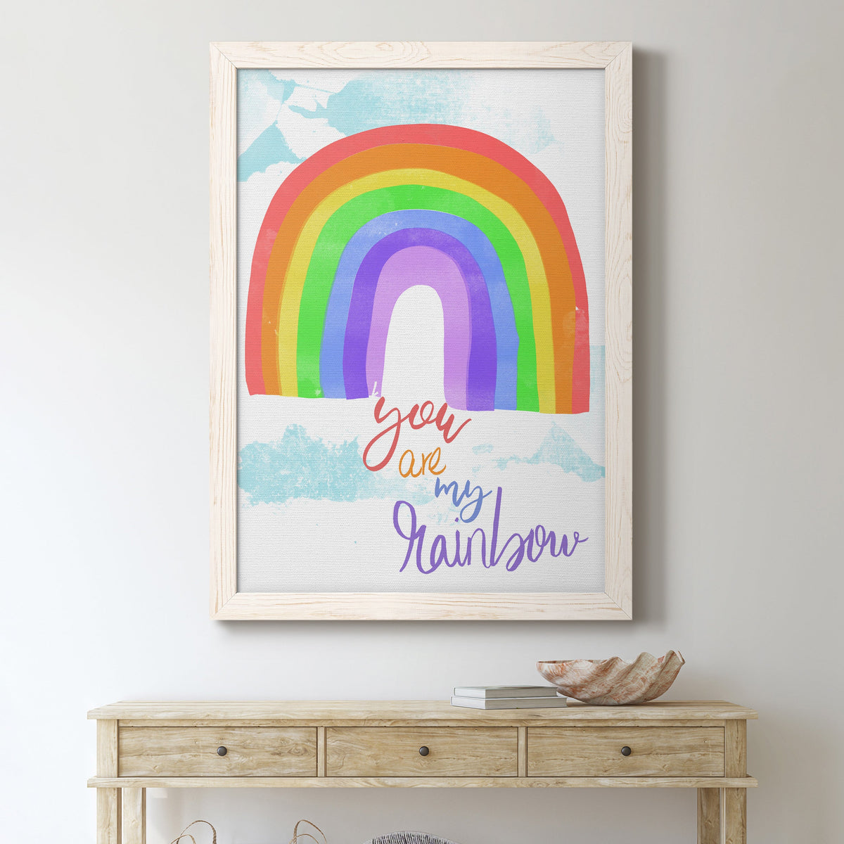 You Are My Rainbow - Barnwood Framed Canvas Print