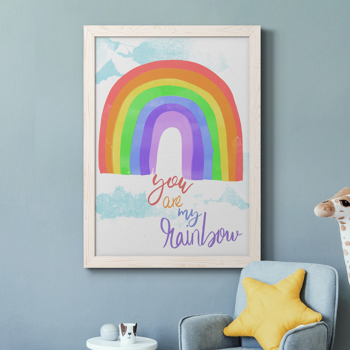You Are My Rainbow - Barnwood Framed Canvas Print