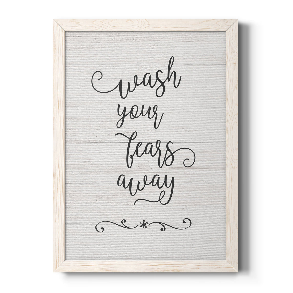 Wash Fears - Barnwood Framed Canvas Print