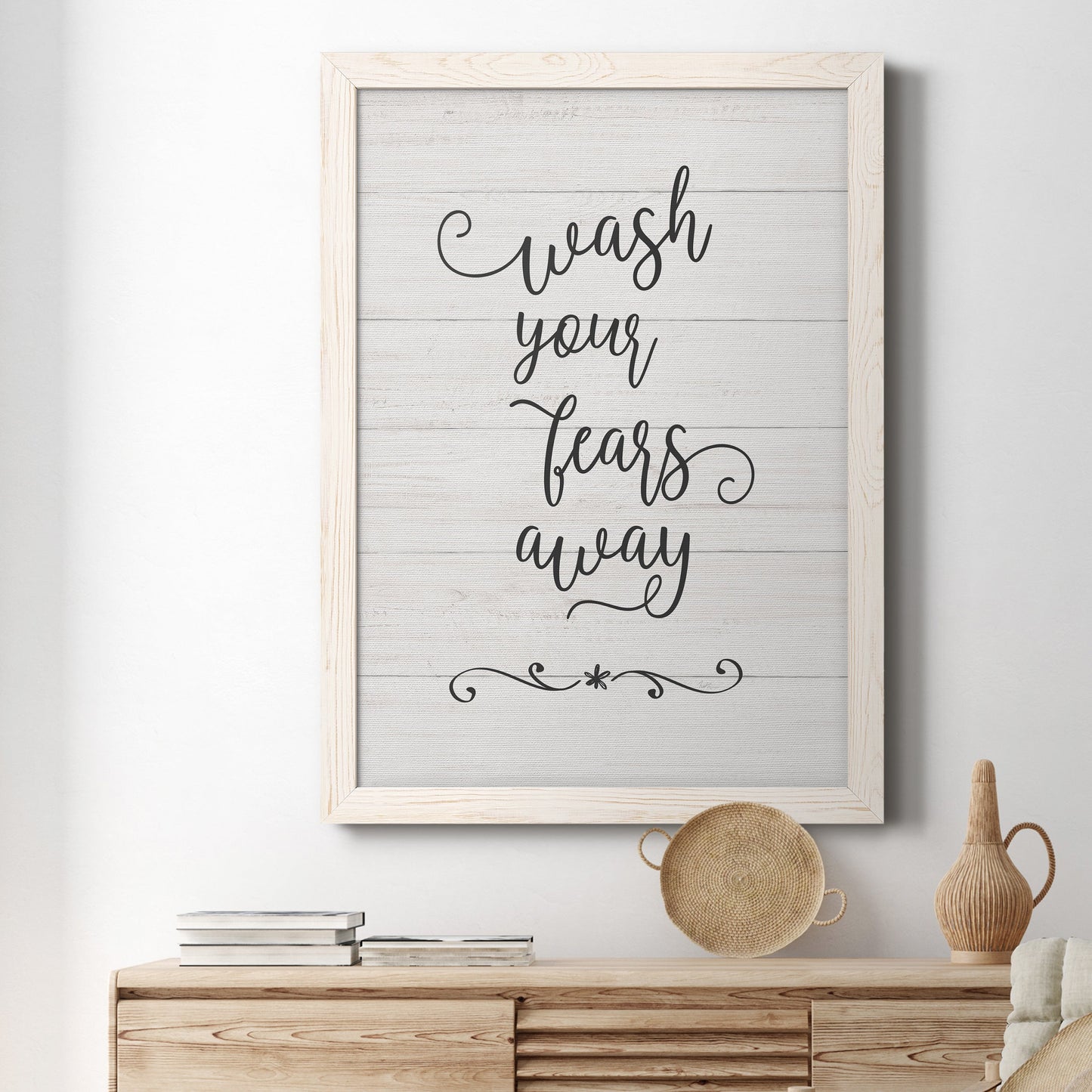 Wash Fears - Barnwood Framed Canvas Print