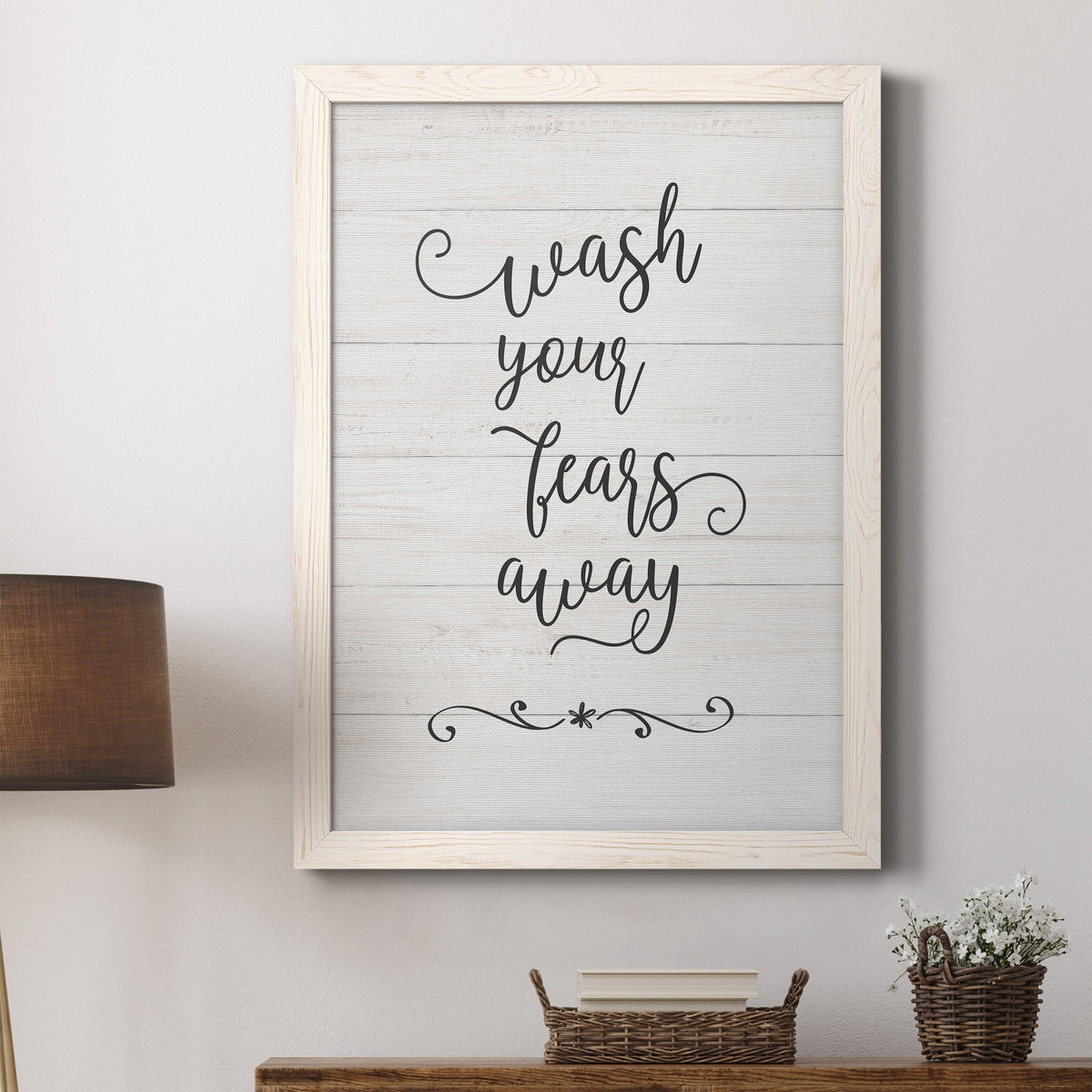 Wash Fears - Barnwood Framed Canvas Print