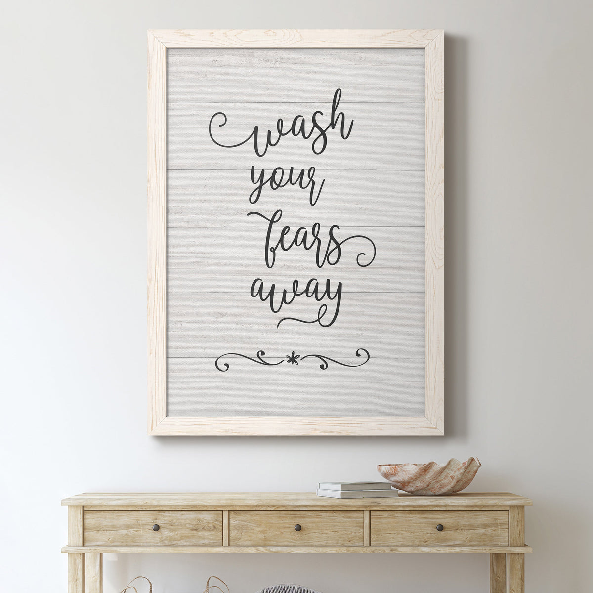 Wash Fears - Barnwood Framed Canvas Print