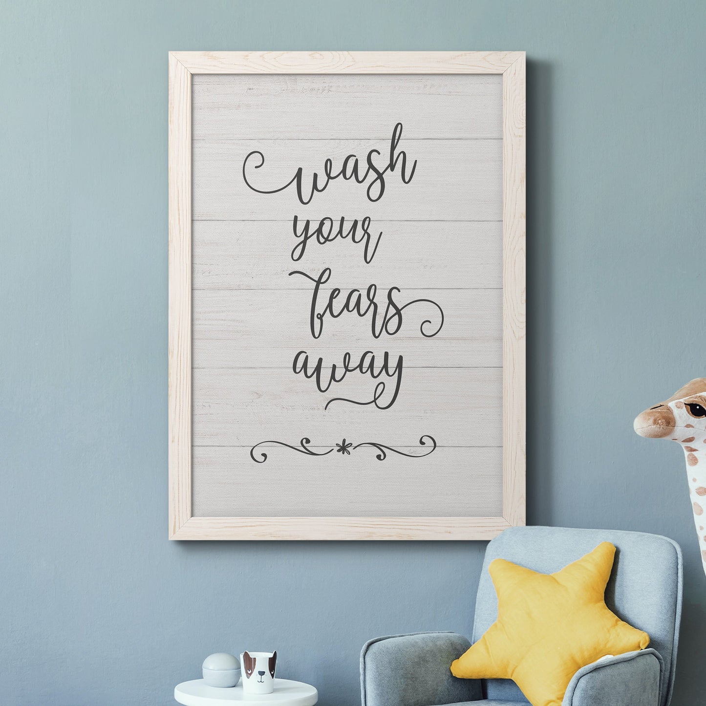 Wash Fears - Barnwood Framed Canvas Print