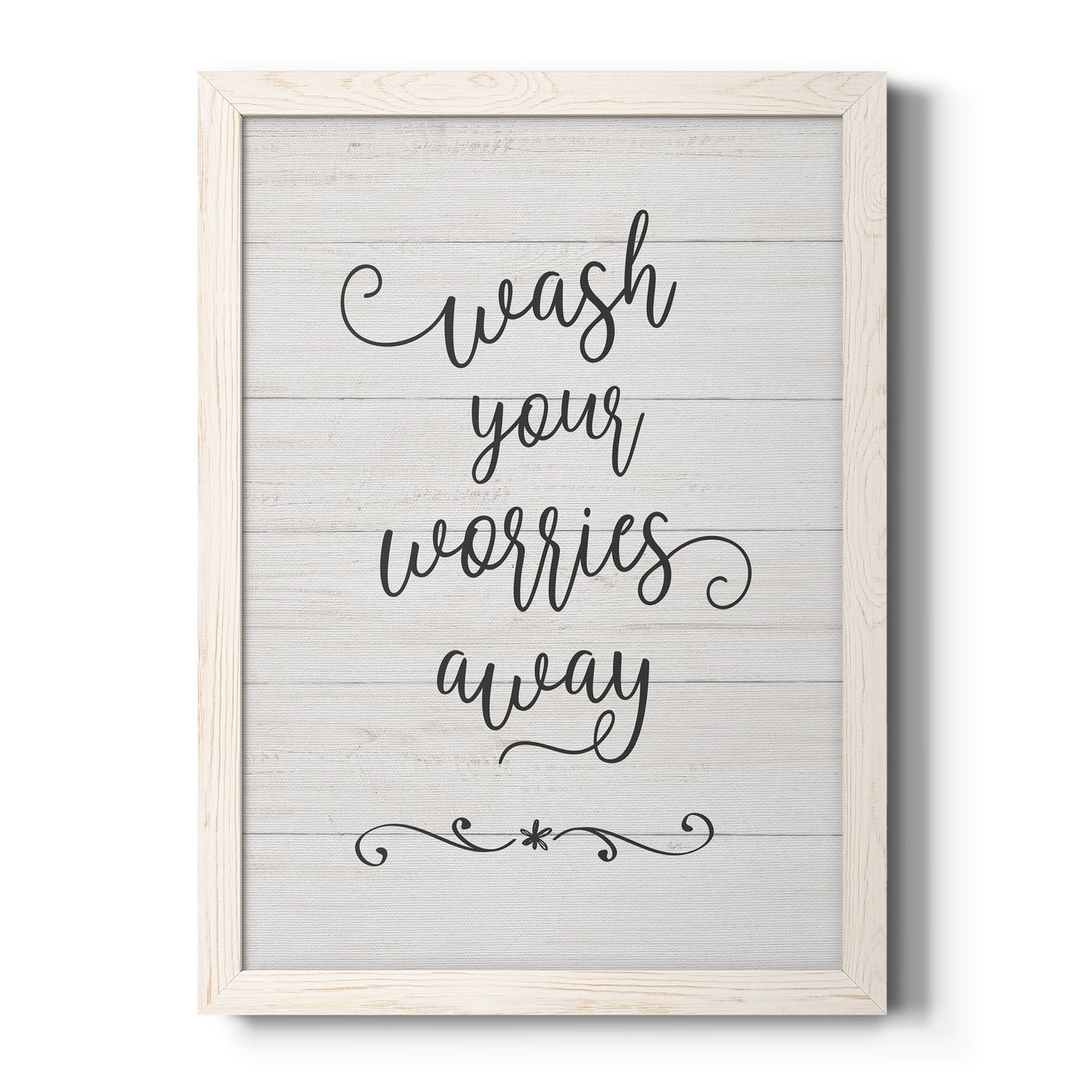 Wash Worries - Barnwood Framed Canvas Print