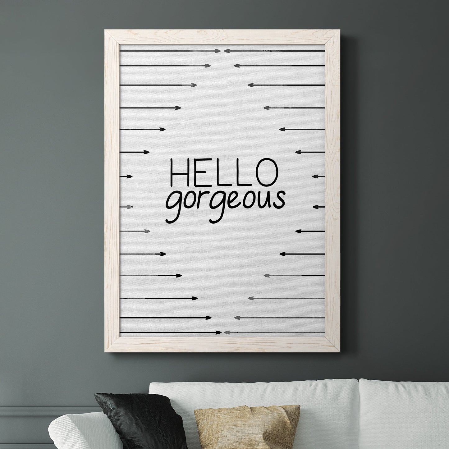 Hello Gorgeous - Barnwood Framed Canvas Print