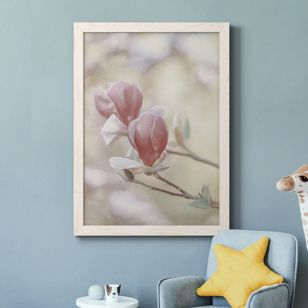 Blooming Hearts - Barnwood Framed Canvas Print