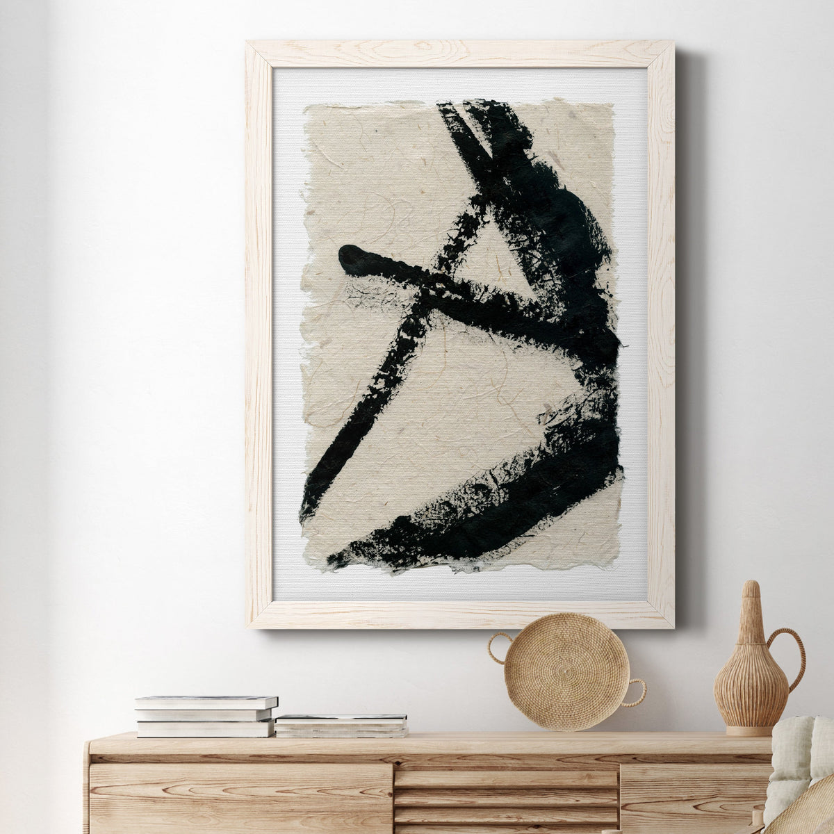 Lines Crossed I - Barnwood Framed Canvas Print