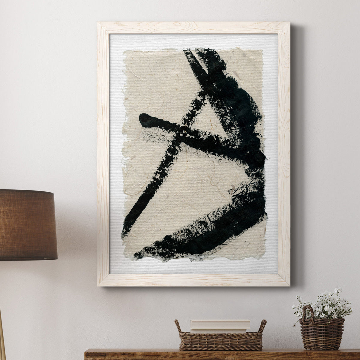 Lines Crossed I - Barnwood Framed Canvas Print