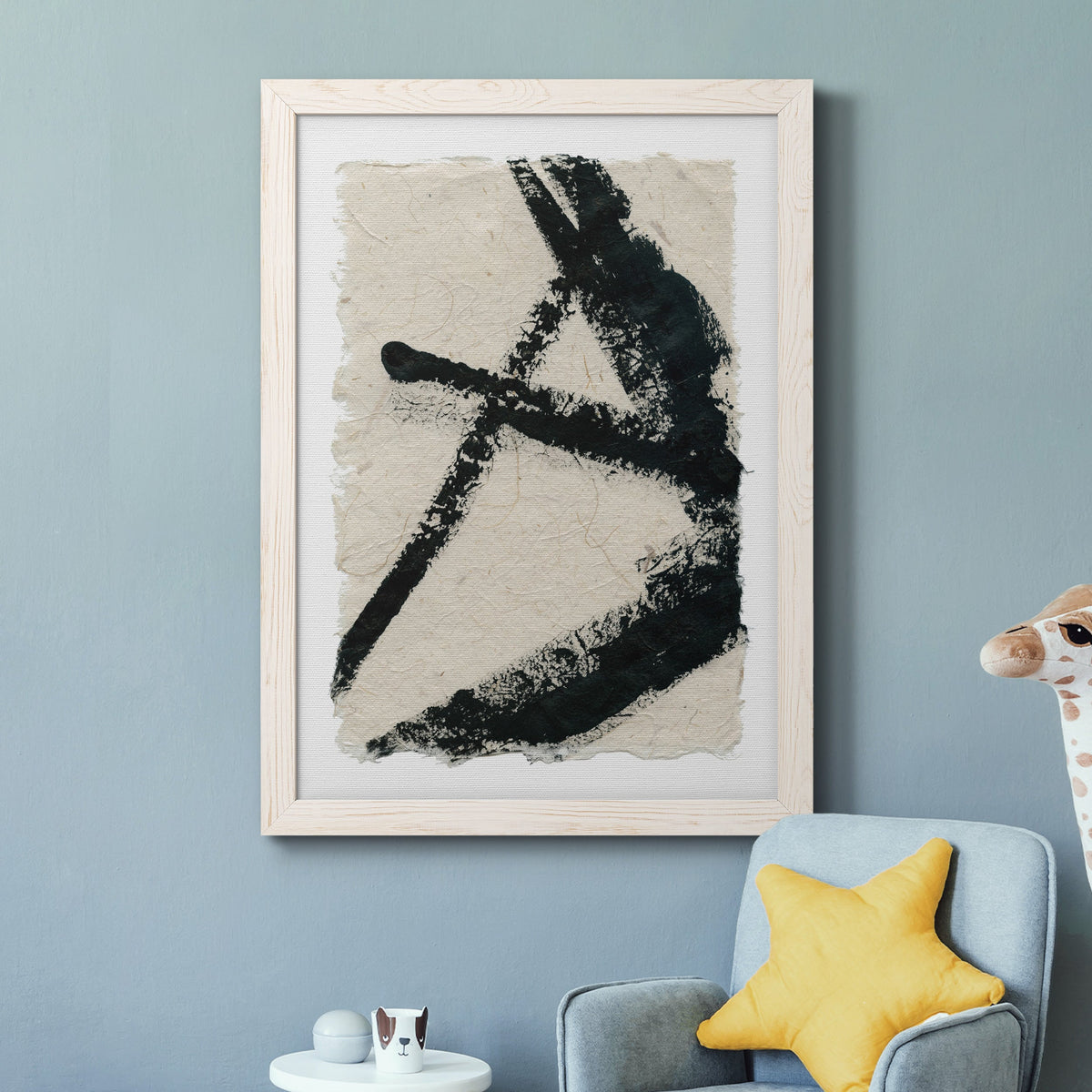 Lines Crossed I - Barnwood Framed Canvas Print