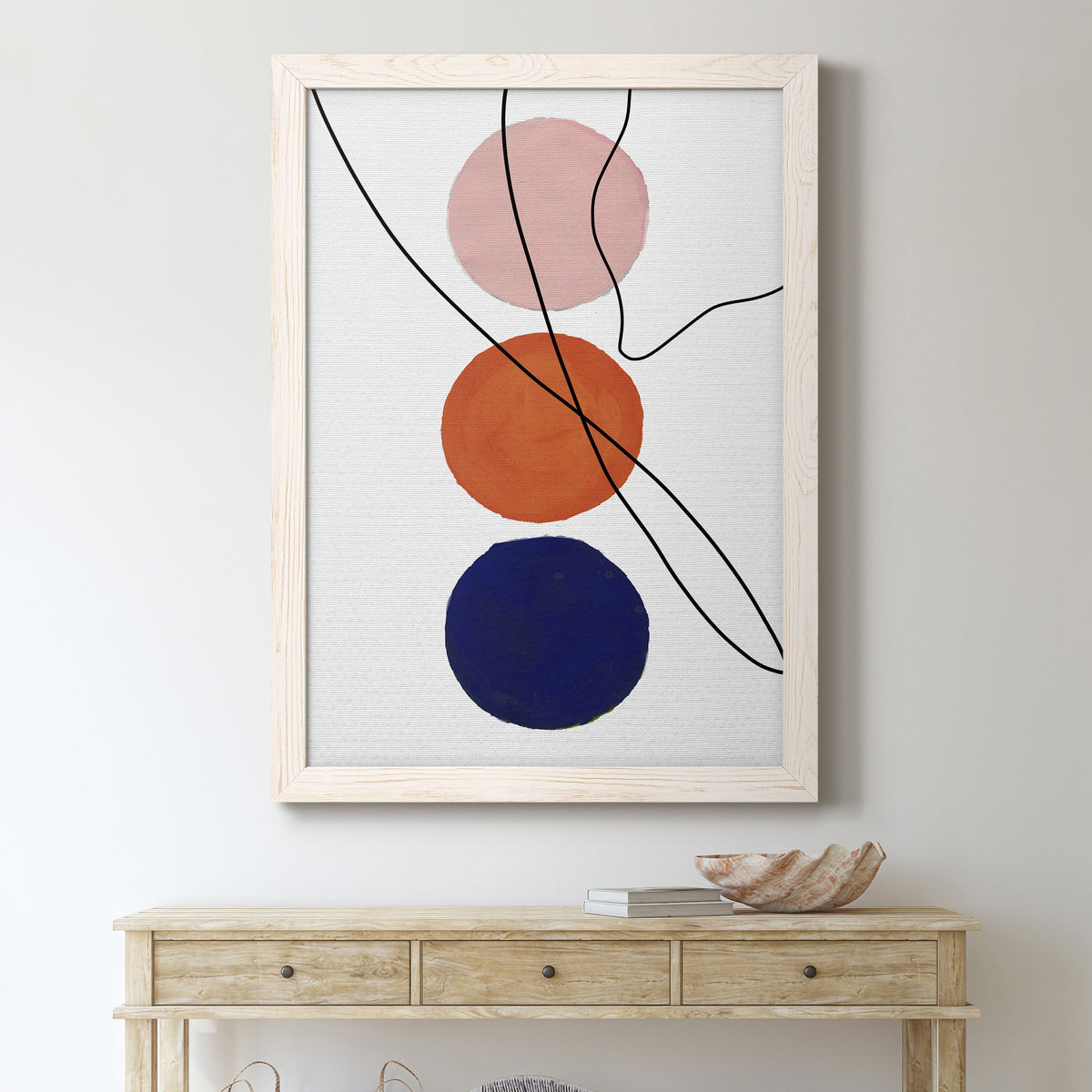 Millenium Geo Abstract - Barnwood Framed Canvas Print